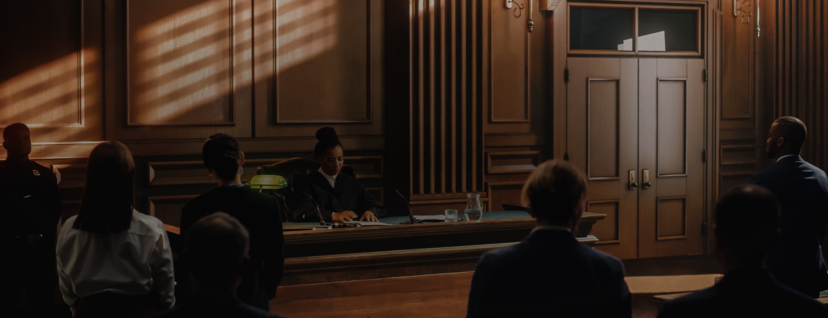 Judge with gavel
