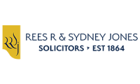 Rees R & Sydney Jones Solicitors - gold logo card